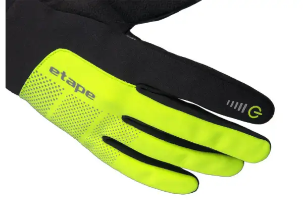 Etape Skin WS zimní rukavice černá/žlutá fluo
