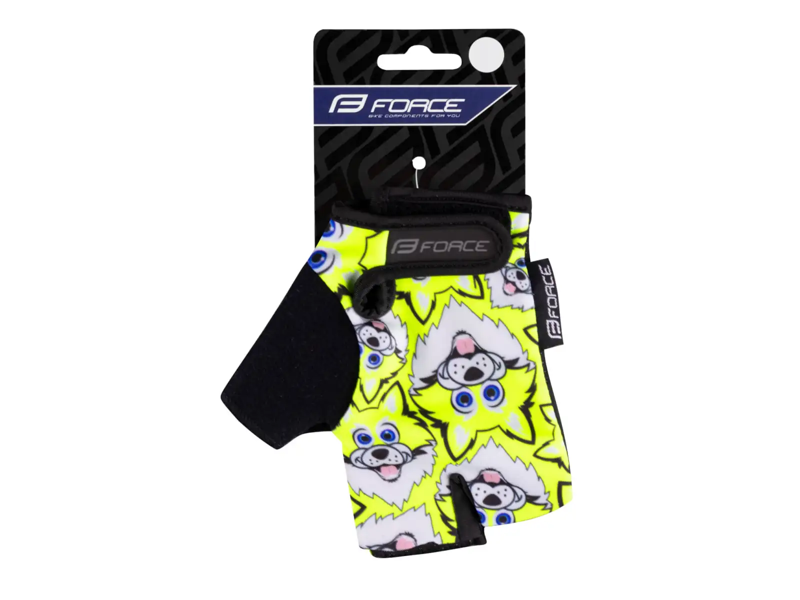 Force Wolfie Kid dětské tříprsté rukavice fluo