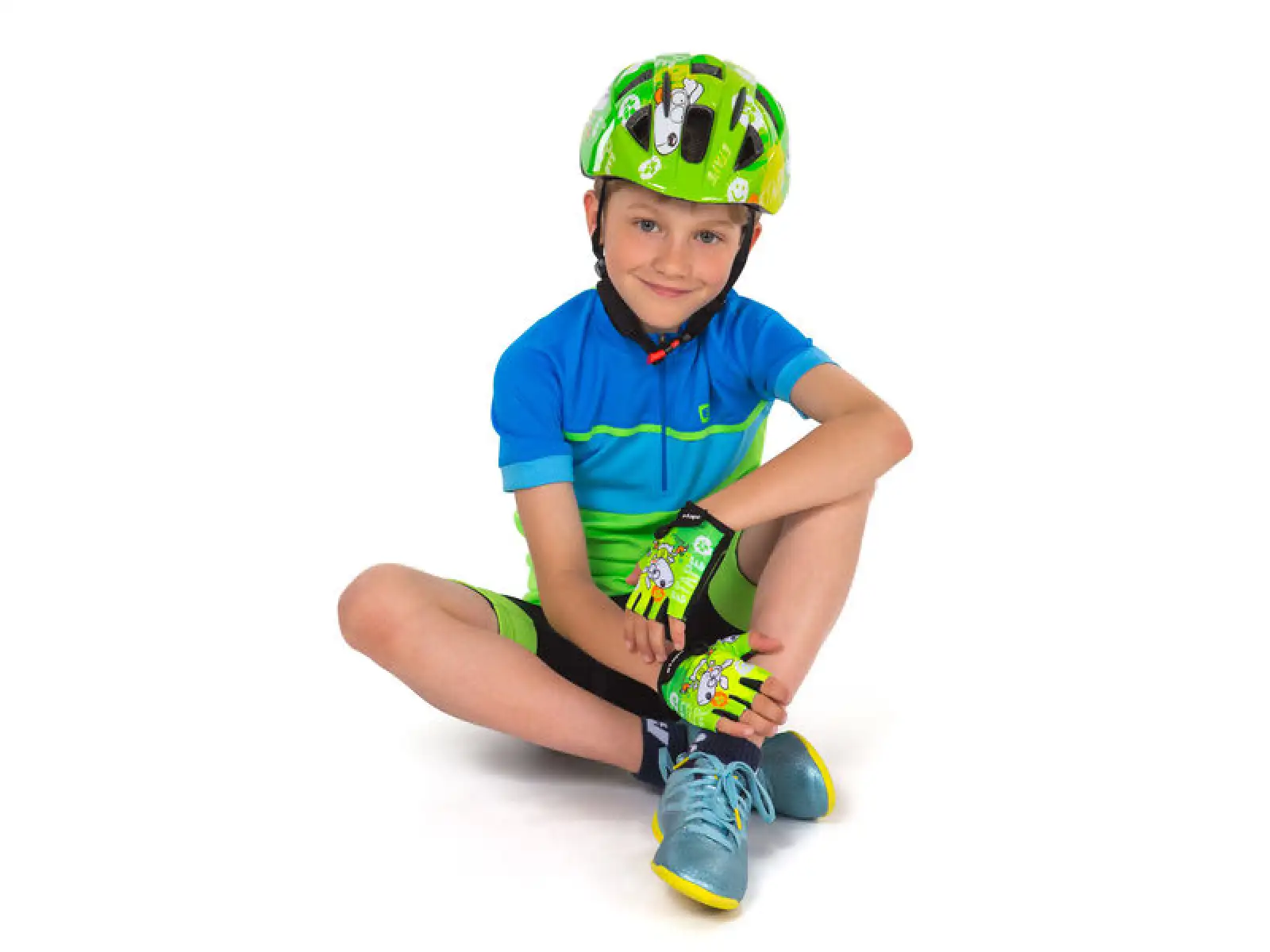 Etape tiny dětské cyklistické rukavice krátké zelená