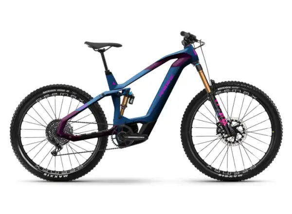 Haibike Hybe 11 Blue/Magenta/Pink celoodpružené elektrokolo