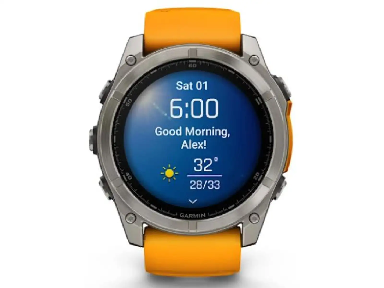Garmin fenix 8 - 51 mm AMOLED Sapphire chytré hodinky Titanium Orange/Graphite