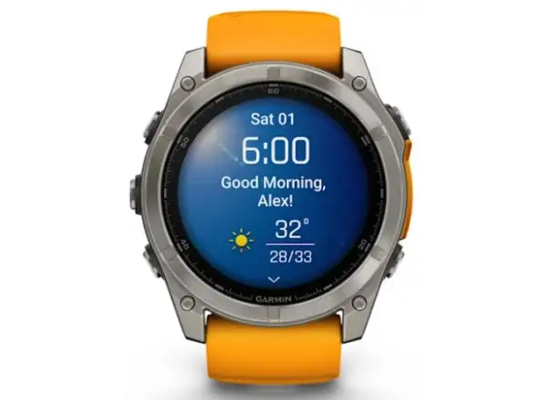 Garmin fenix 8 - 51 mm AMOLED Sapphire chytré hodinky Titanium Orange/Graphite