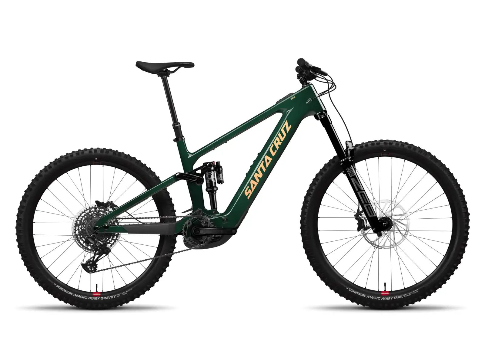 Santa Cruz Vala 1 C MX GX AXS CH celoodpružené elektrokolo Midnight Green