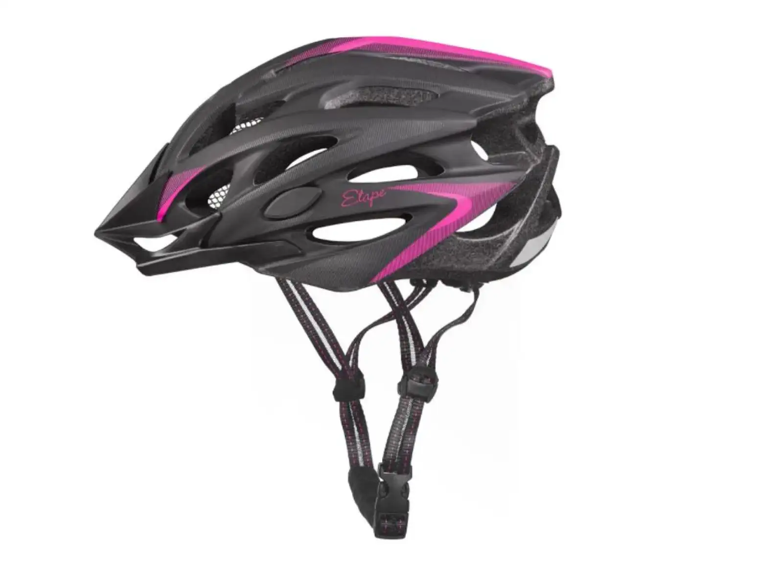 Etape Venus cyklistická přilba černá/růžová mat