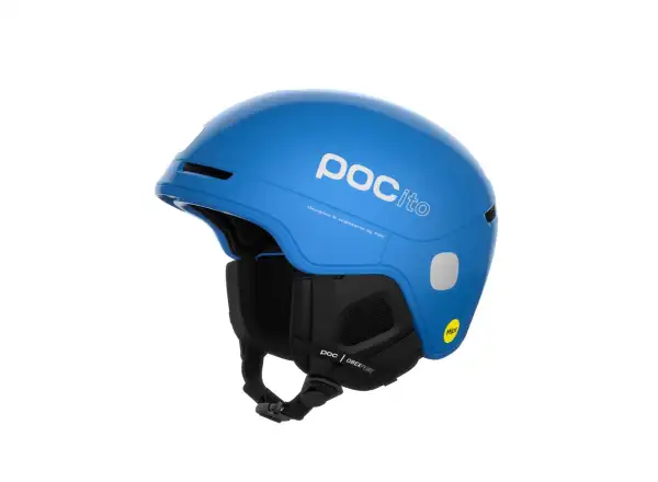 POC POCito Obex MIPS dětská lyžařská helma Fluorescent Blue