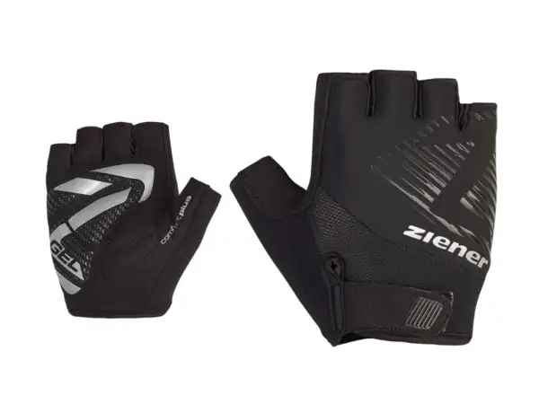 Ziener Curdt pánské cyklistické rukavice krátké černá/bílá