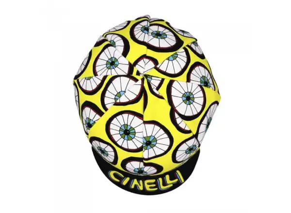 Cinelli EYES 4 U cyklistická čepice žlutá/černá