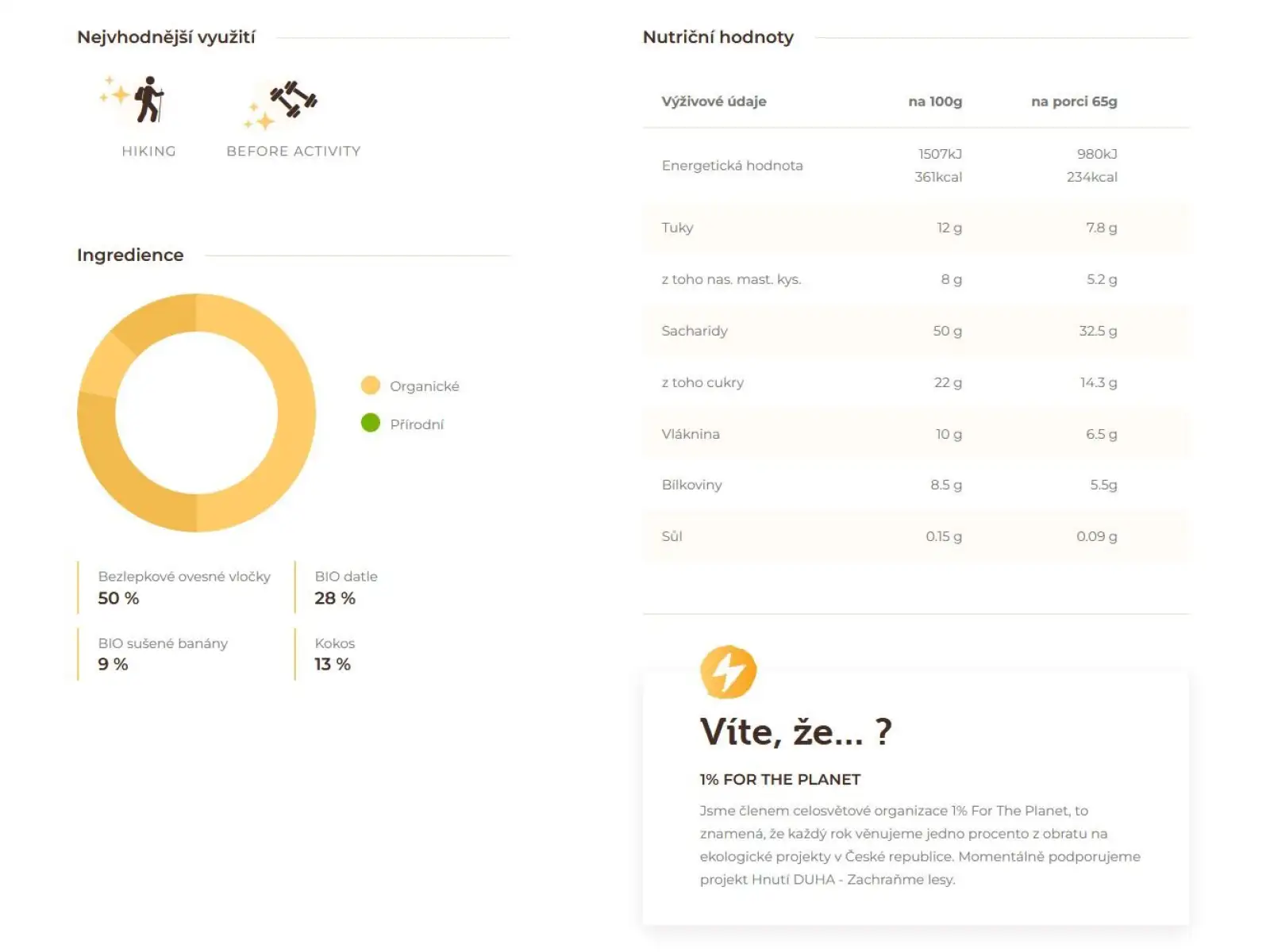 Chimpanzee BIO Porridge kaše Banana 65 g