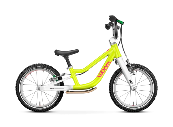 Woom GO 1 PLUS dětské odrážedlo neon lime