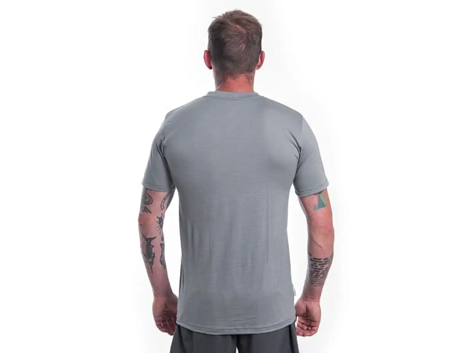 Sensor Merino Active Van Life pánské triko krátký rukáv šedá