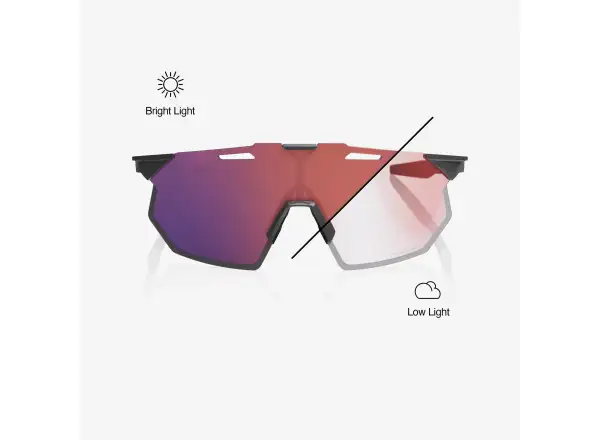 100% Hypercraft SQ Gloss Light Grey/Rose Gold Mirror  Photochromic  Lens