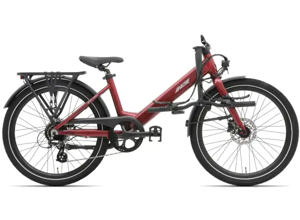 Apache Tanka 24 RX skládací elektrokolo 363 Wh S/M bordó