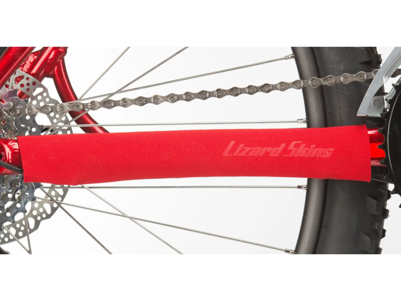 Lizard Skins Neoprene Chainstay Protector Small ochrana rámu červená