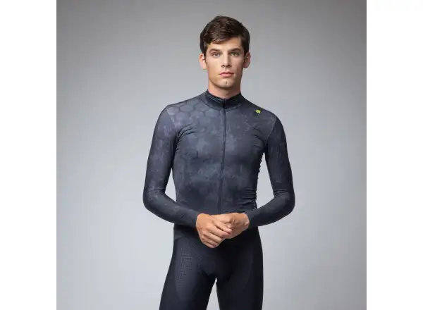 Alé R-EV1 Grafenium pánský zateplený cyklistický dres Black