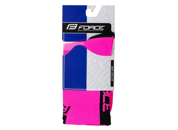 Force Long Pro cyklistické ponožky růžová/černá