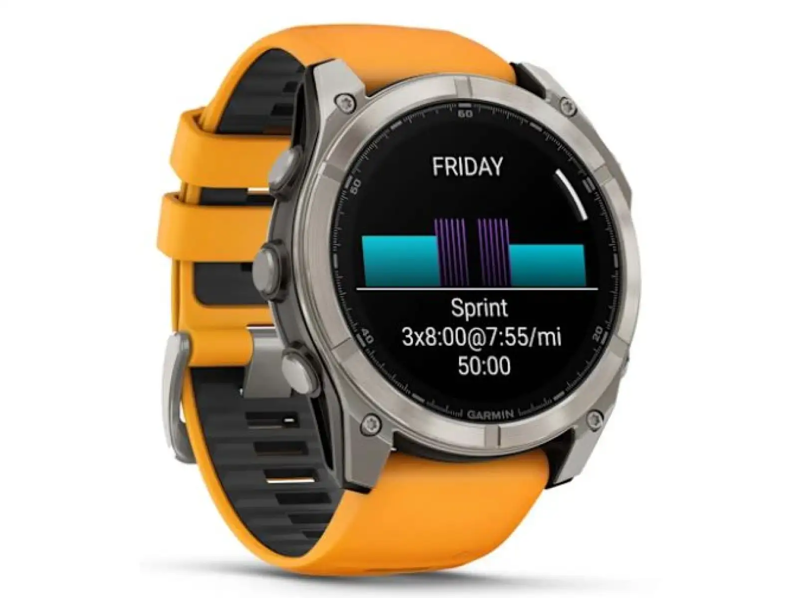 Garmin fenix 8 - 51 mm AMOLED Sapphire chytré hodinky Titanium Orange/Graphite
