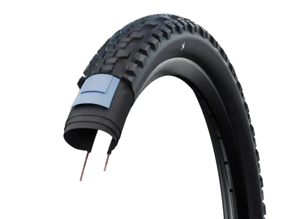 Schwalbe Hybrid JOHNNY WATTS E-50 TLR Addix Green Radial 29x2,35" MTB plášť kevlar černá