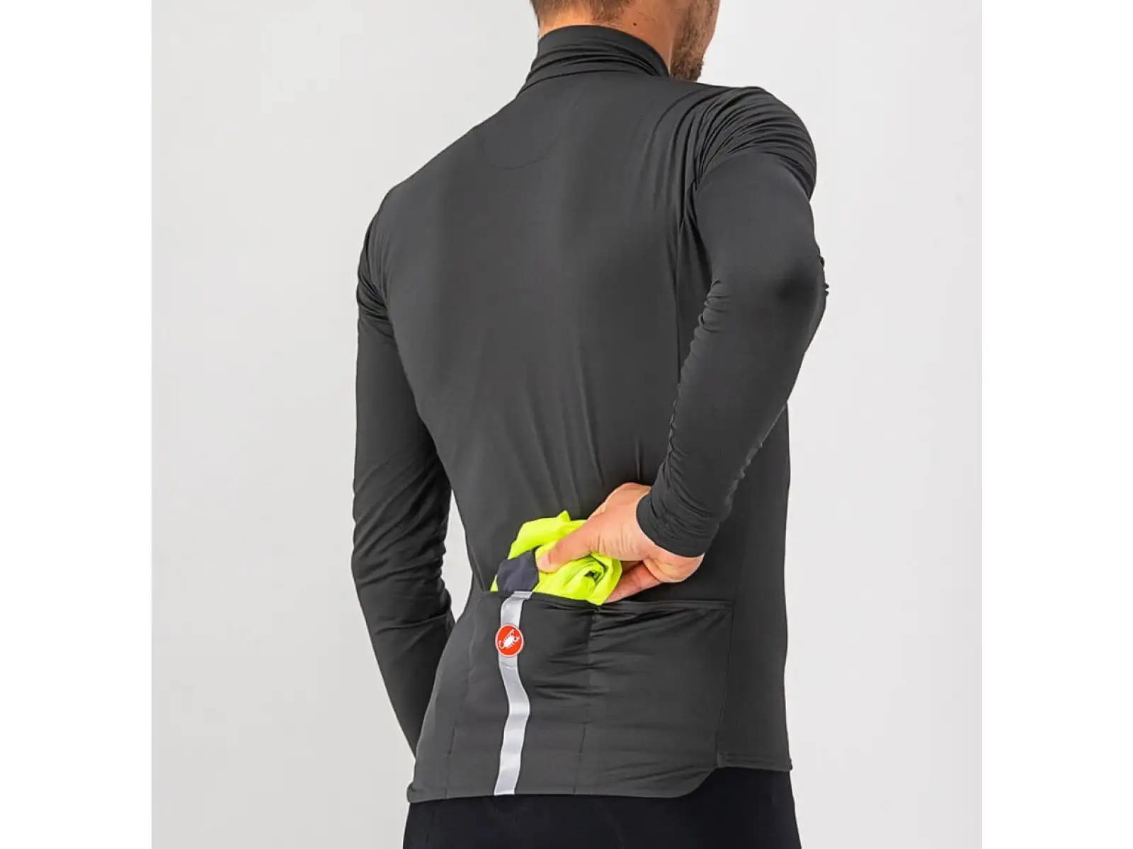 Castelli Squadra Stretch pánská bunda light black/dark gray