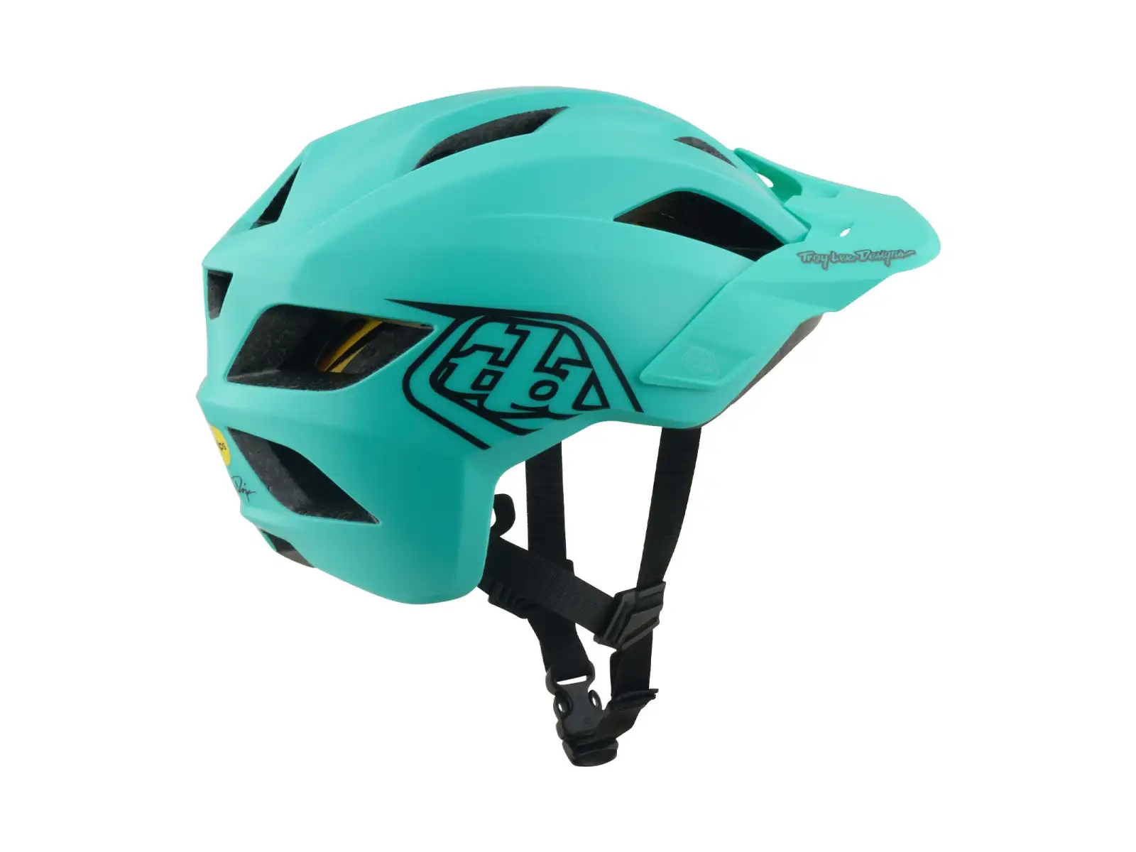 Troy Lee Designs Youth Flowline MIPS dětská přilba Point Charcoal/Real Teal