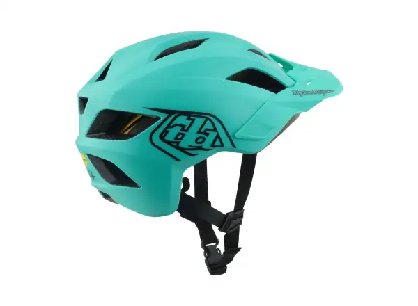 Troy Lee Designs Youth Flowline MIPS dětská přilba Point Charcoal/Real Teal