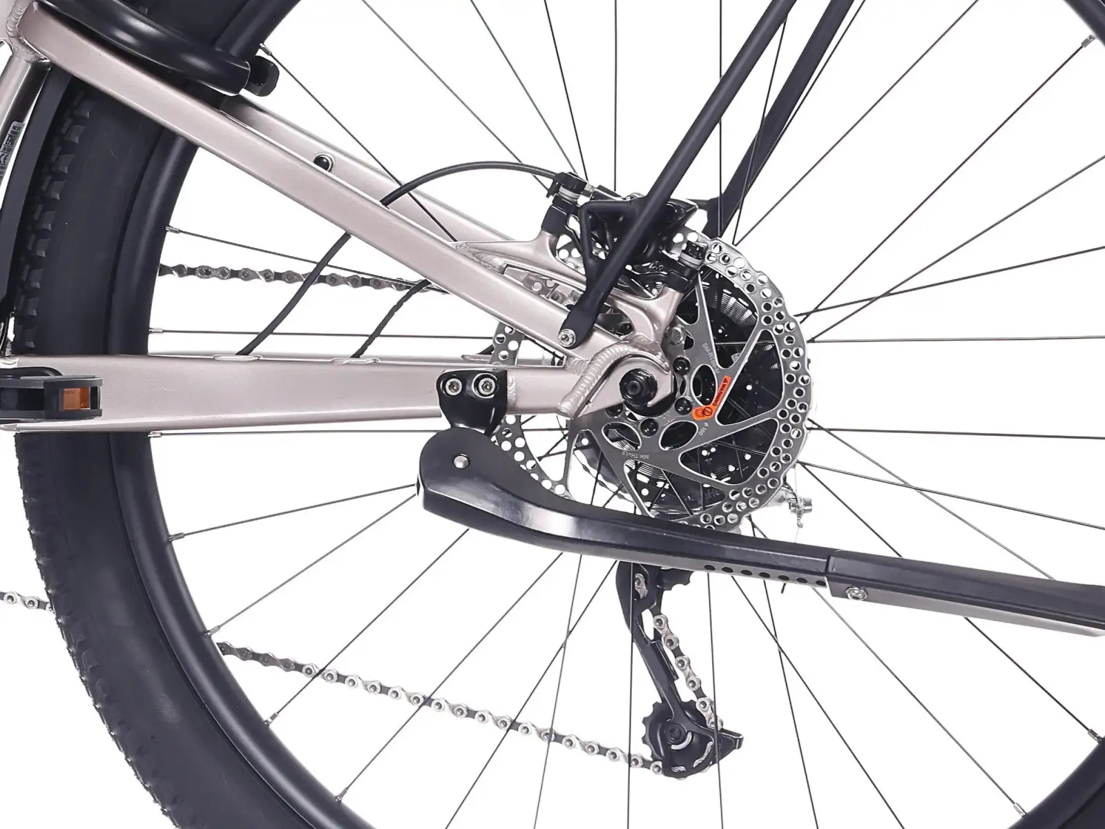Rock Machine Crossride e450 FS nízkonástupové celoodpružené elektrokolo Sand Grey/Black