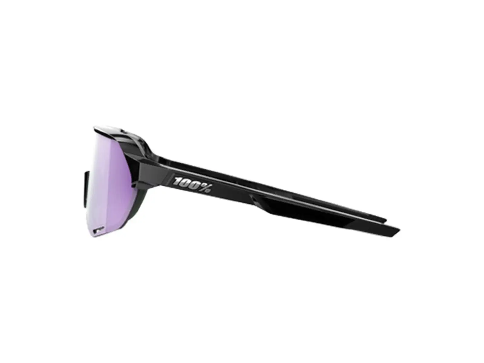 100% S2 sluneční brýle Polished Black/HiPER Polarized Lavender Mirror