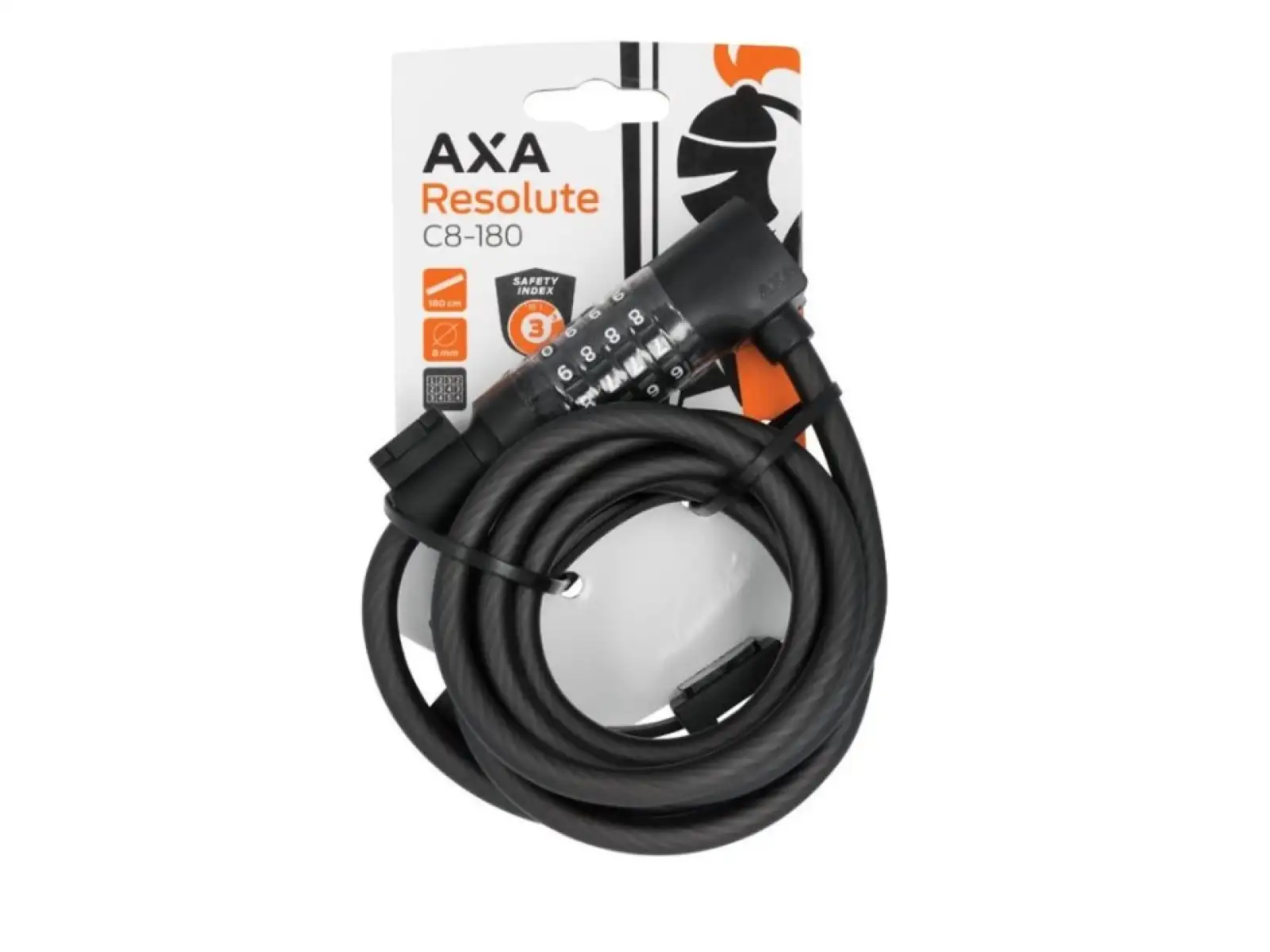 AXA Cable Resolute Code 180/8 kabelový zámek černá