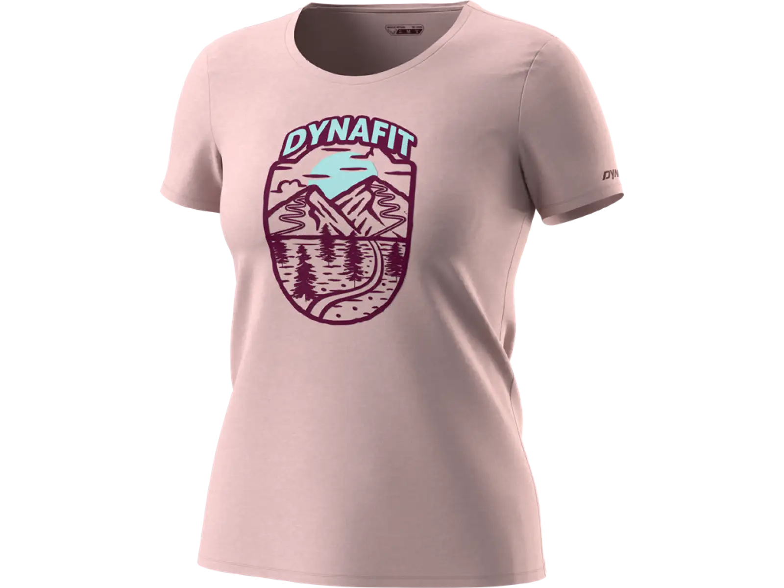 Dynafit Graphic Cotton dámské tričko krátký rukáv Pale Rose/Horizon