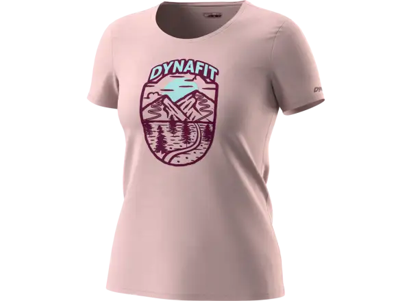 Dynafit Graphic Cotton dámské tričko krátký rukáv Pale Rose/Horizon