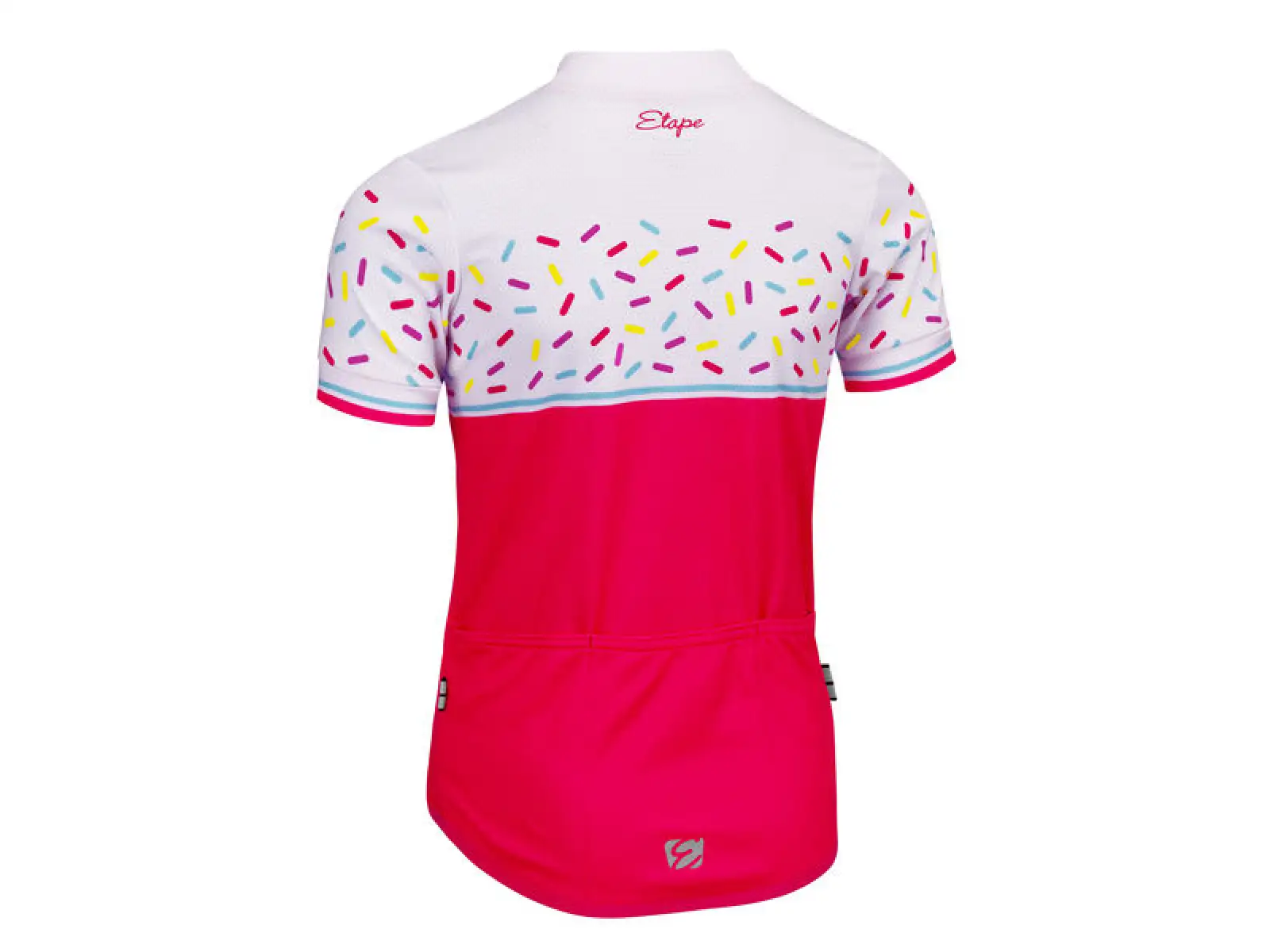 Etape Rio dětský dres krátký rukáv růžová/bílá