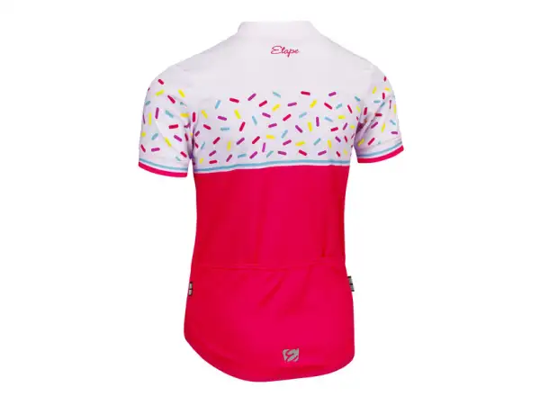 Etape Rio dětský dres krátký rukáv růžová/bílá