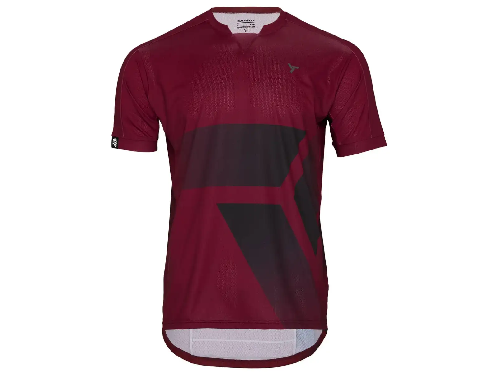 Silvini Gallo pánský volný dres krátký rukáv Merlot/Black