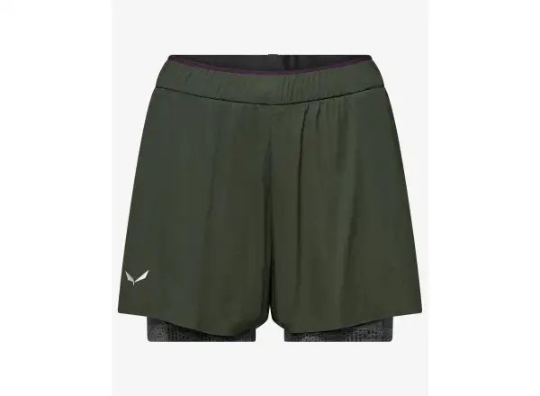 Salewa Pedroc Durastretch 2v1 dámské kraťasy Dark olive