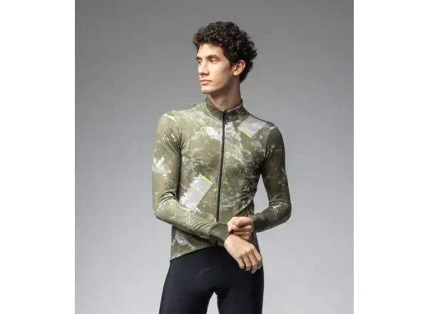 Alé Pragma Space pánský dres dlouhý rukáv Army Green