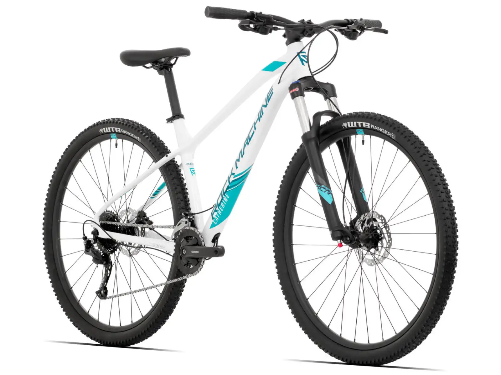 Rock Machine Catherine 20-29 horské kolo Pearl White/Neon Cyan/Petrol