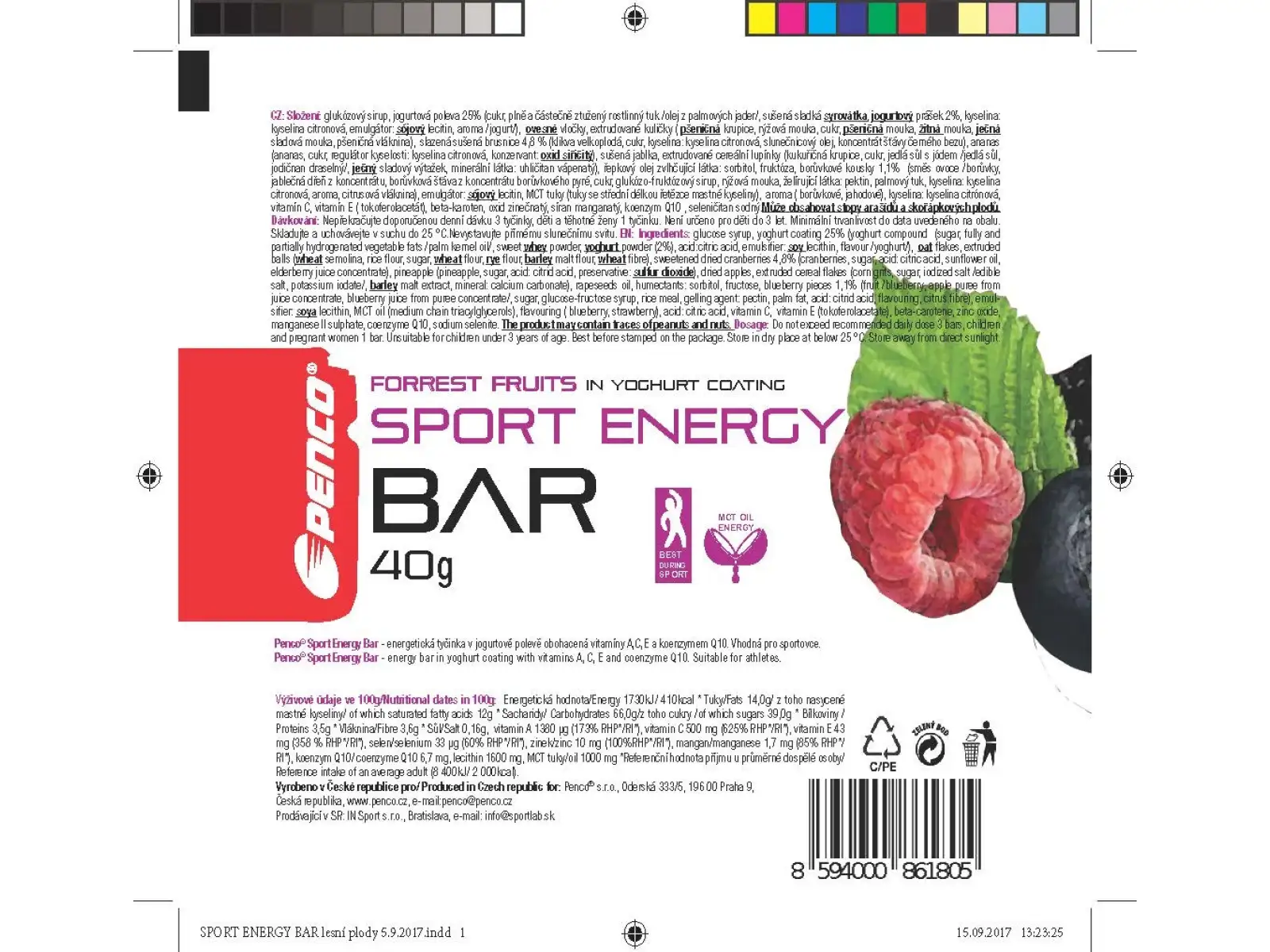 Penco Sport Energy Bar MCT 40g