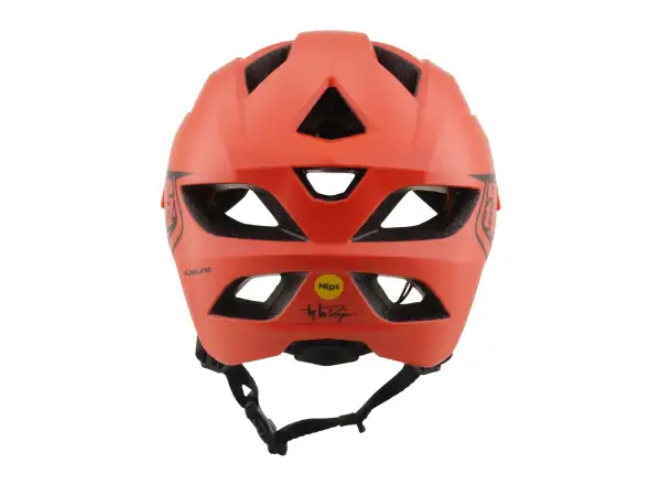 Troy Lee Designs Flowline Mips dětská přilba Point Coral/Charcoal