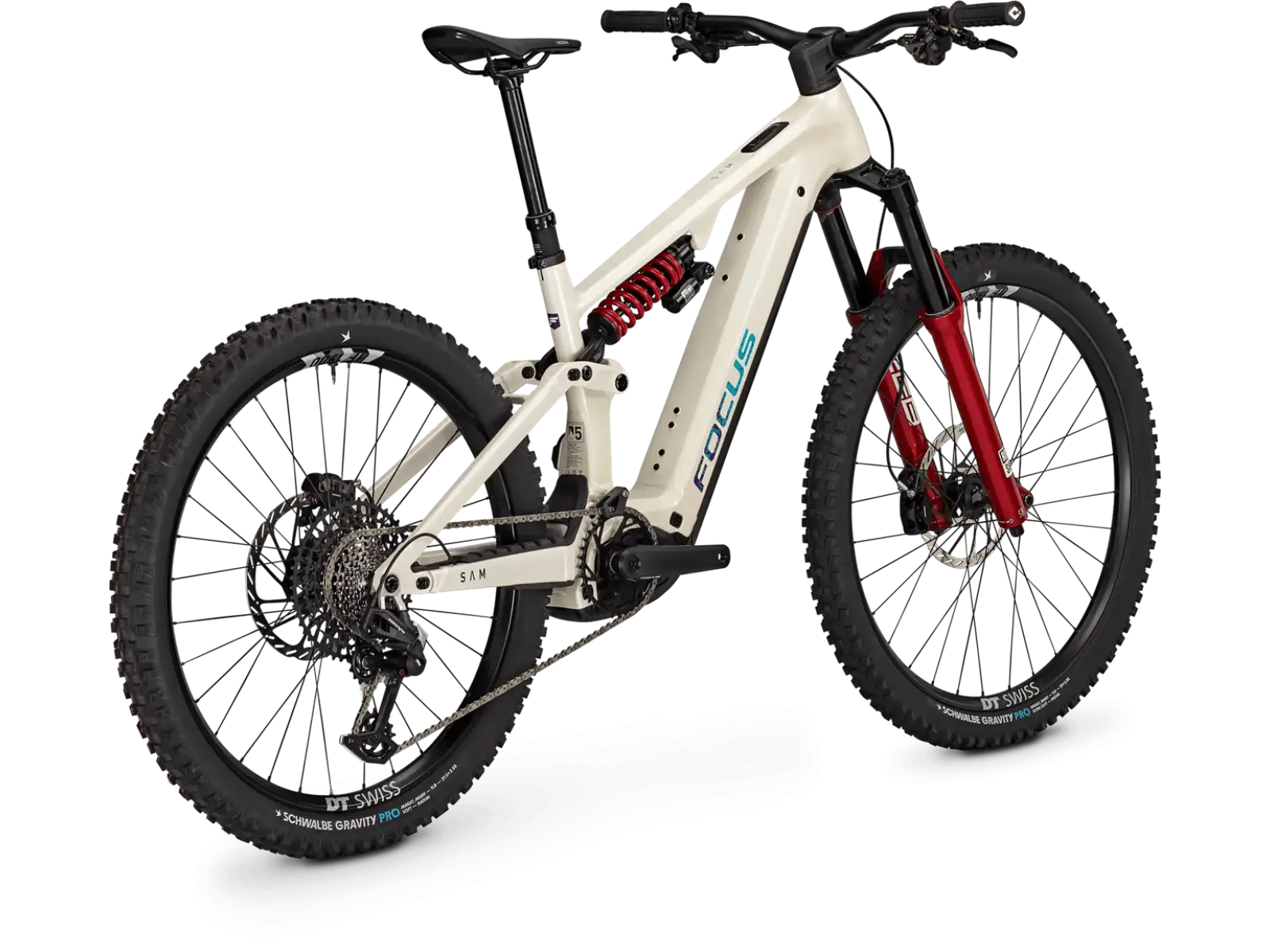 Focus SAM 9 600Wh celoodpružené elektrokolo Champagne / Shellwhite