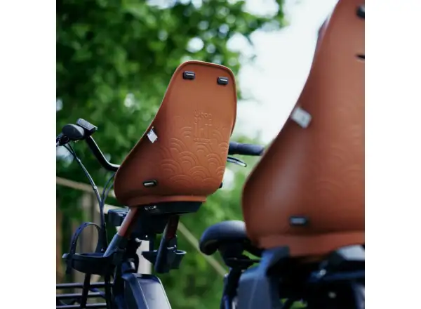 Urban Iki BIO dětská sedačka přední s adaptérem na představec Haniwa Brown/Bincho Black