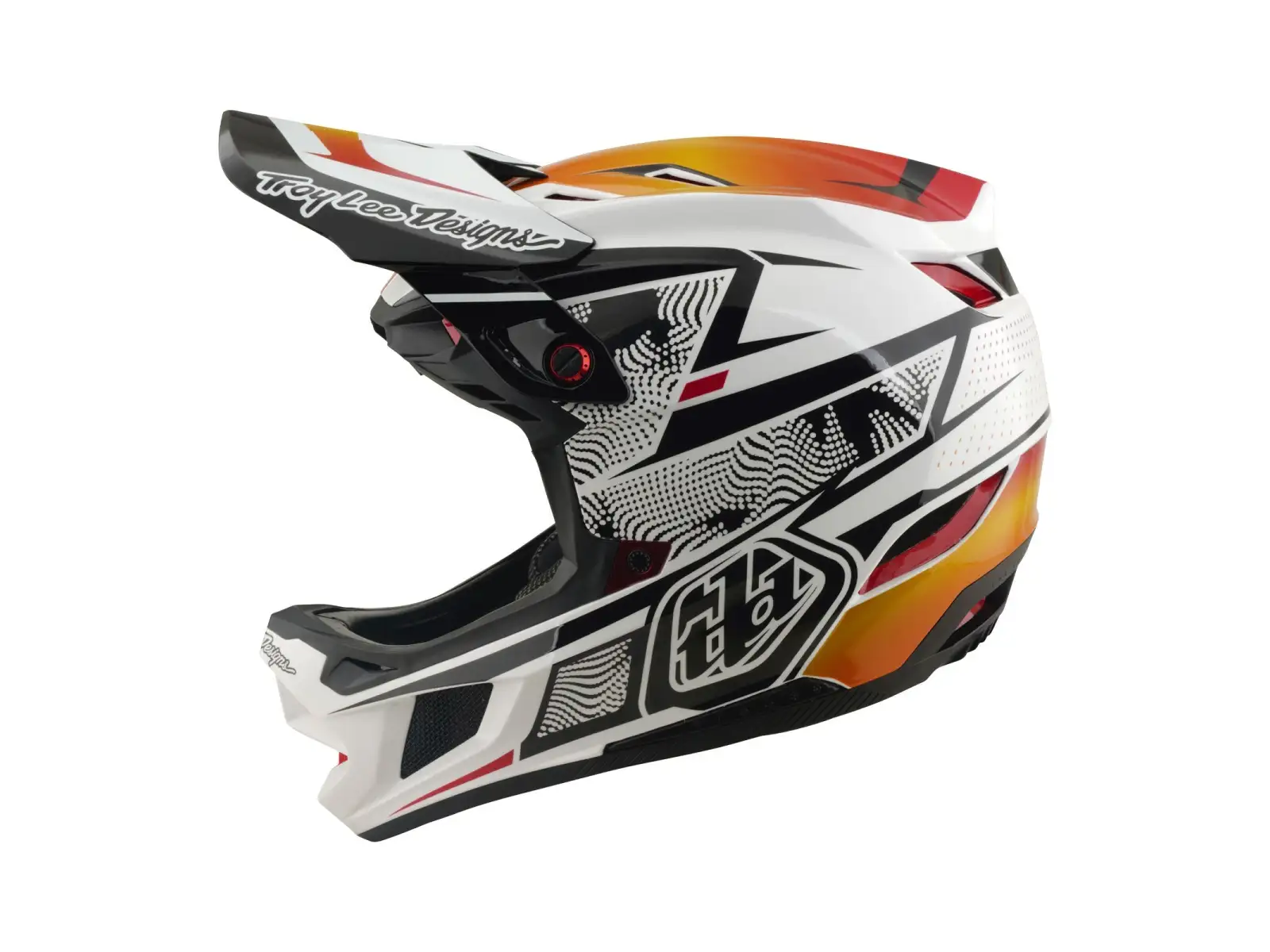 Troy Lee Designs D4 Composite MIPS přilba Lined up White