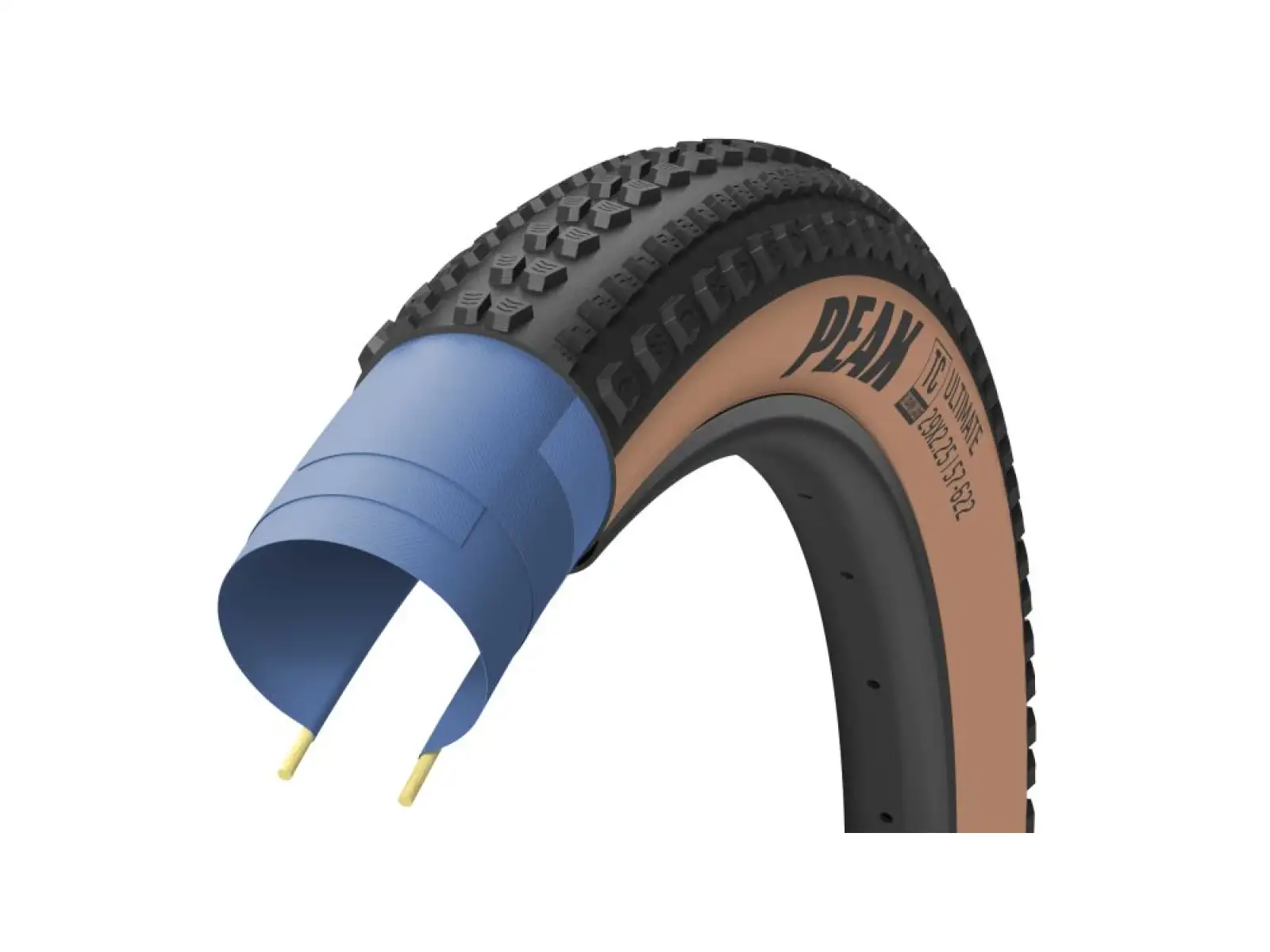 Goodyear Peak Ultimate Tubeless Complete 28" gravel plášť kevlar Tan