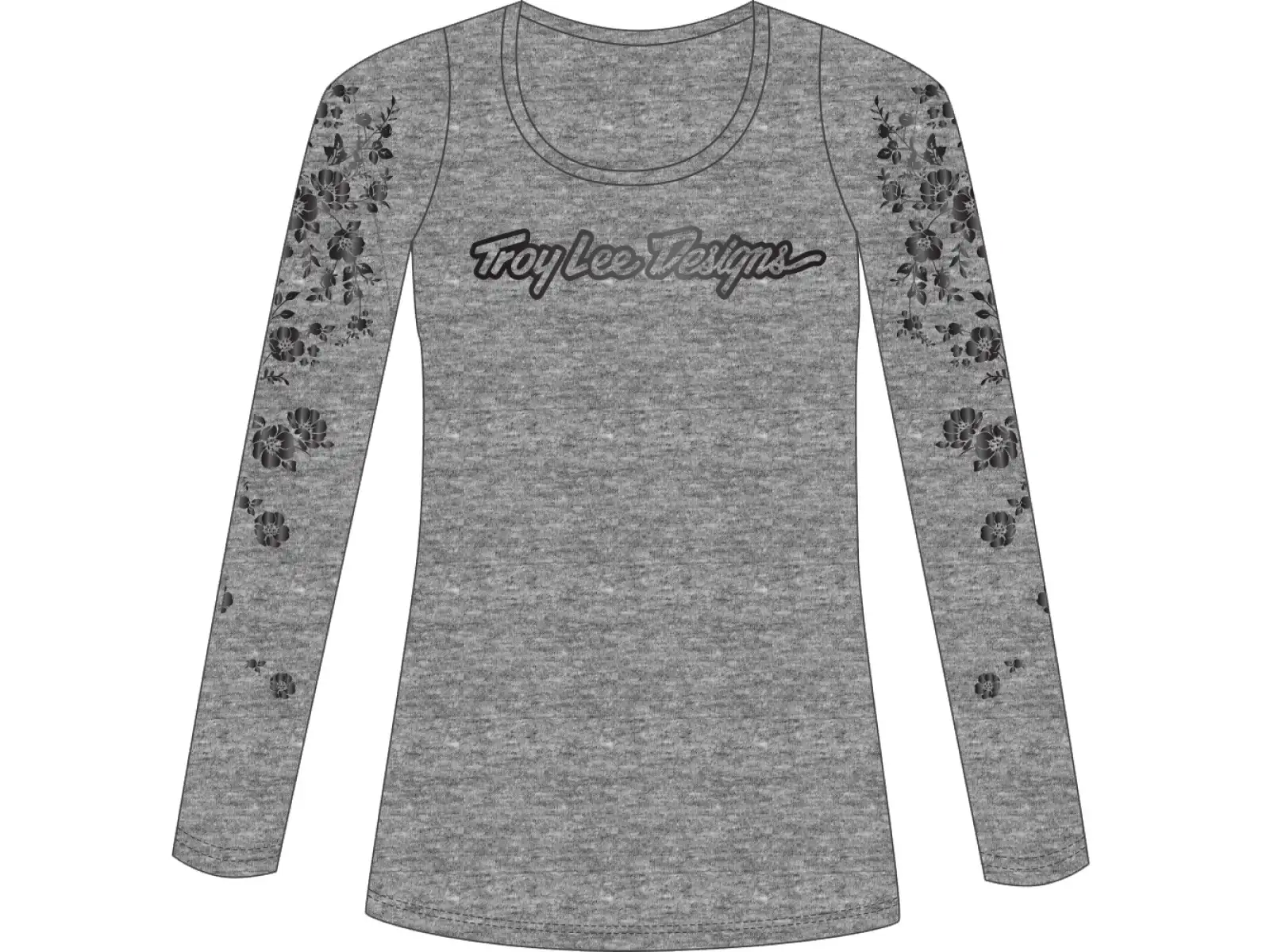 Troy Lee Designs Women Signature Floral L/S Tee dámské tričko dlouhý rukáv Gray