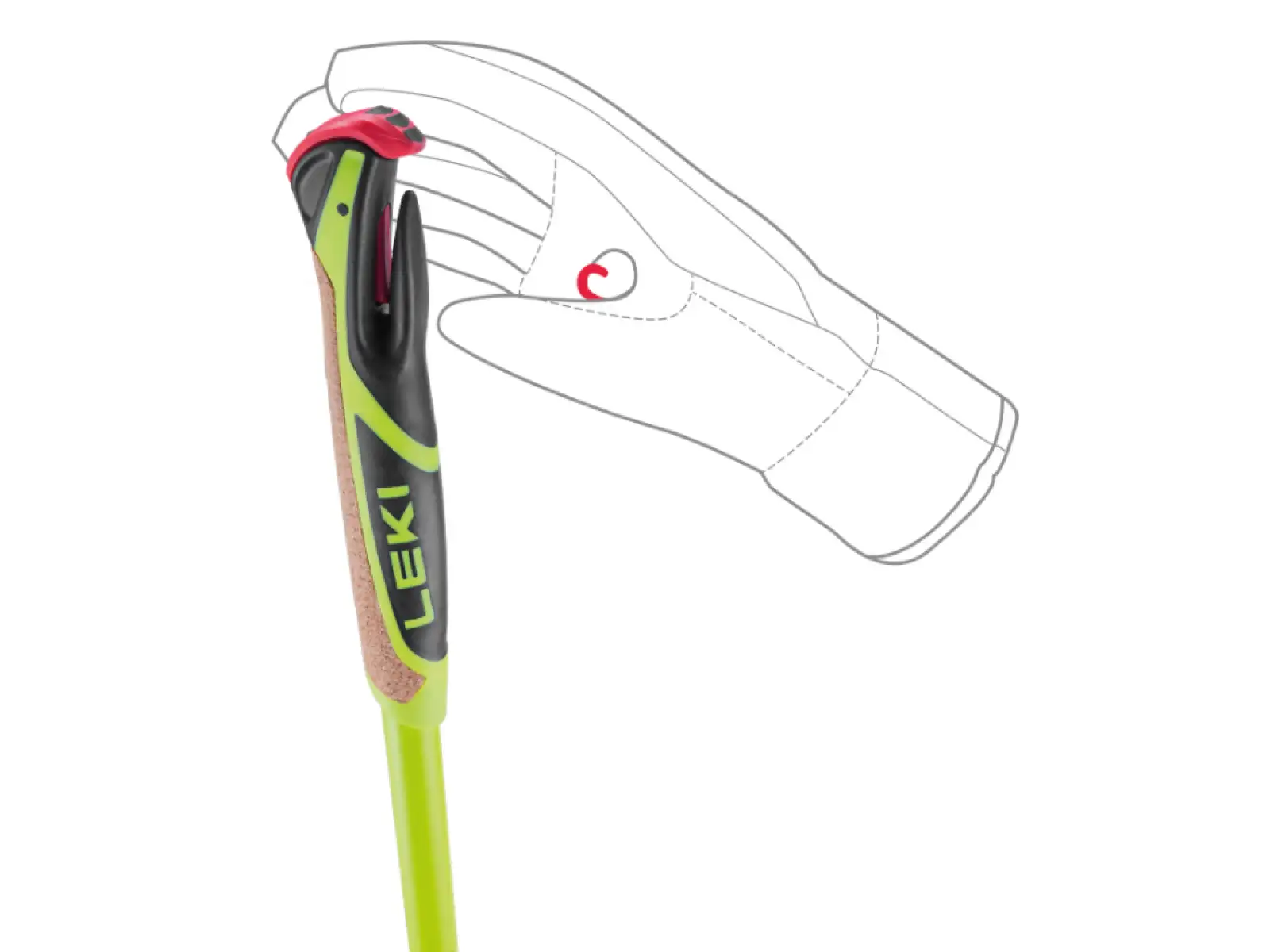 Leki CC 450 Poles běžecké hole Neon yellow/Black/White