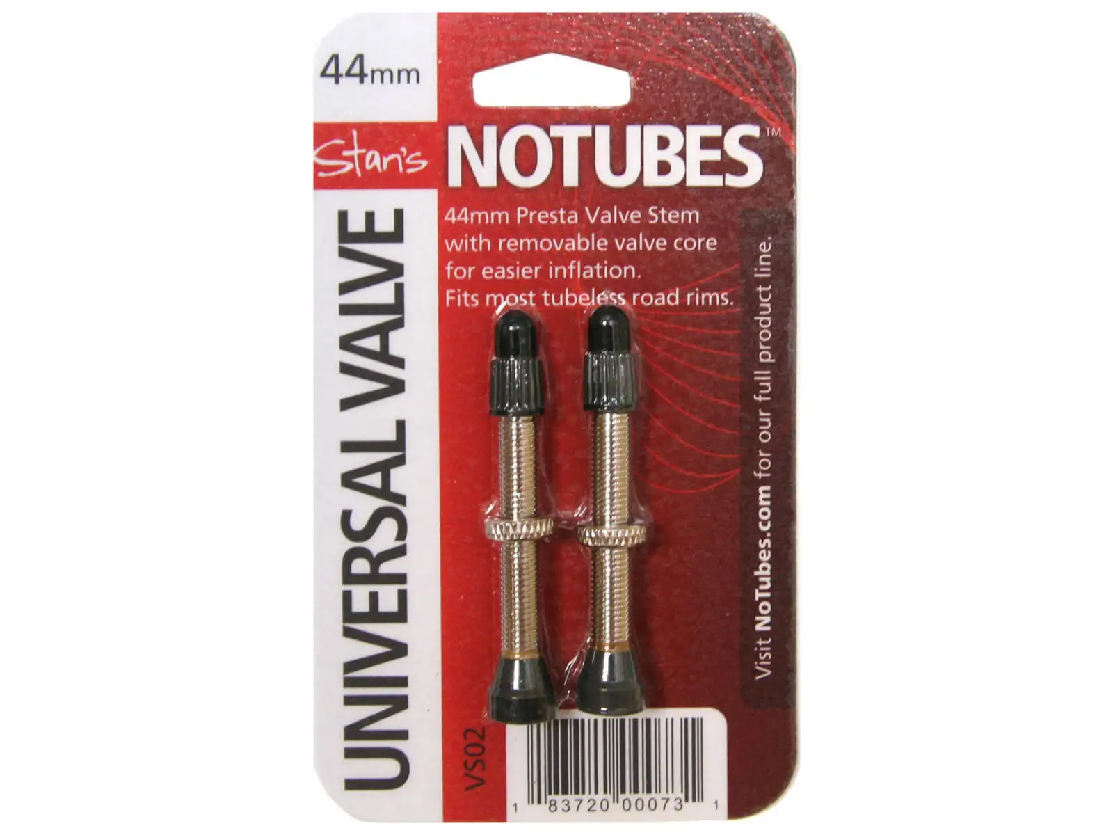 No Tubes Universal Tubeless ventilky 44mm - pár