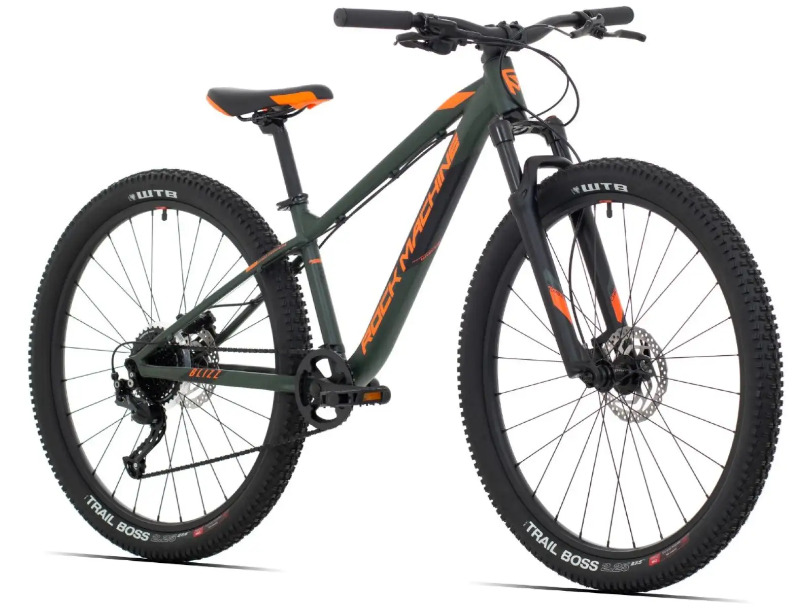 Rock Machine Blizz 27 HD dětské kolo Mat Khaki/Neon Orange/Black