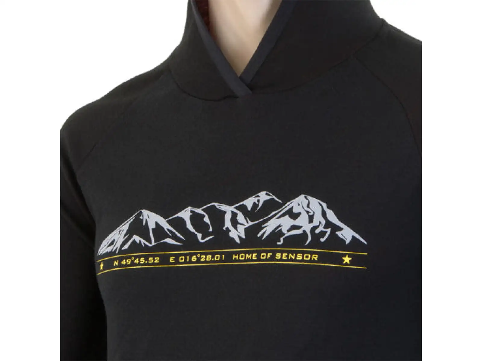Sensor Merino Upper Mountains pánská mikina klokanka černá