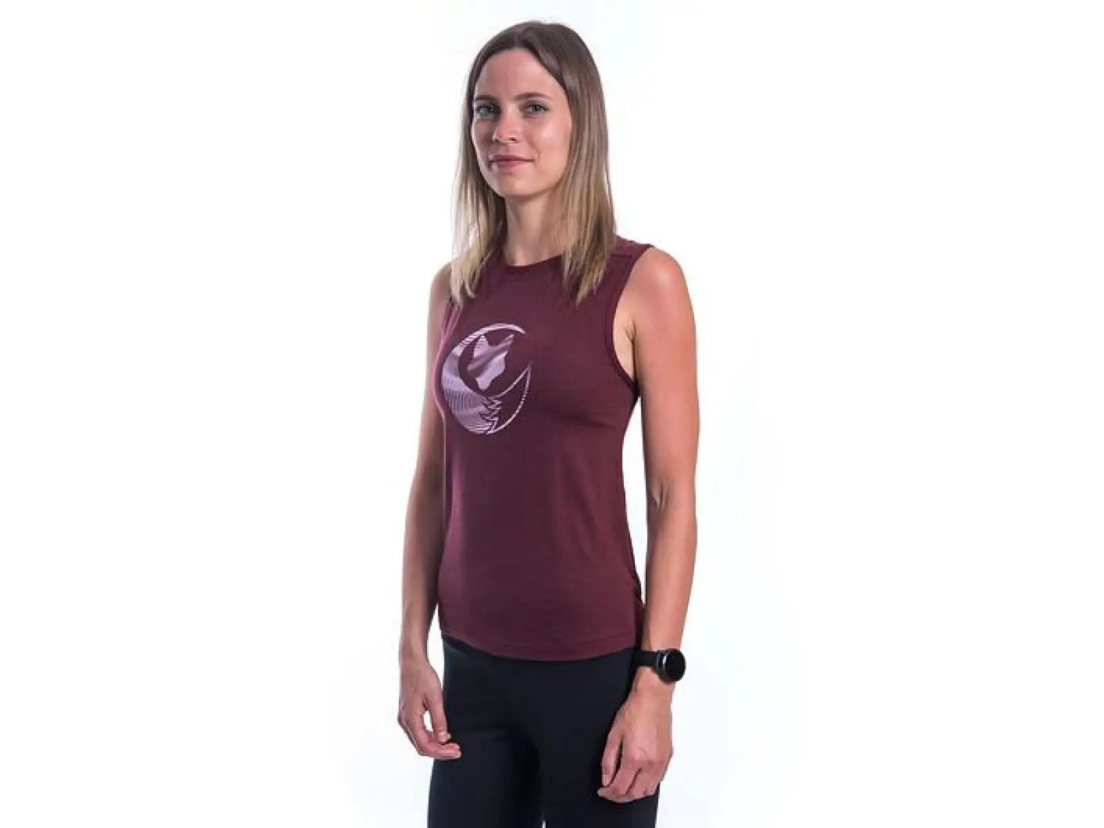 Sensor Merino Air Fox dámské triko bez rukávu Port Red