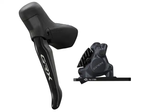 Shimano GRX BR-RX410 + BL-RS717 kotoučová brzda přední (levá), J-kit, polymer s chladičem