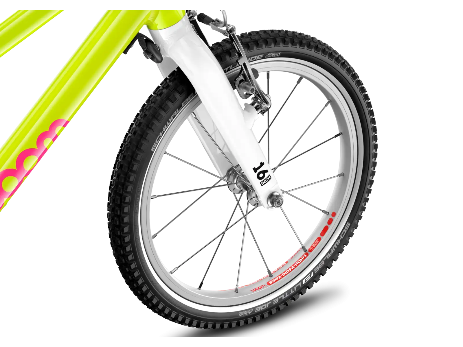 Woom GO 3 dětské kolo neon lime