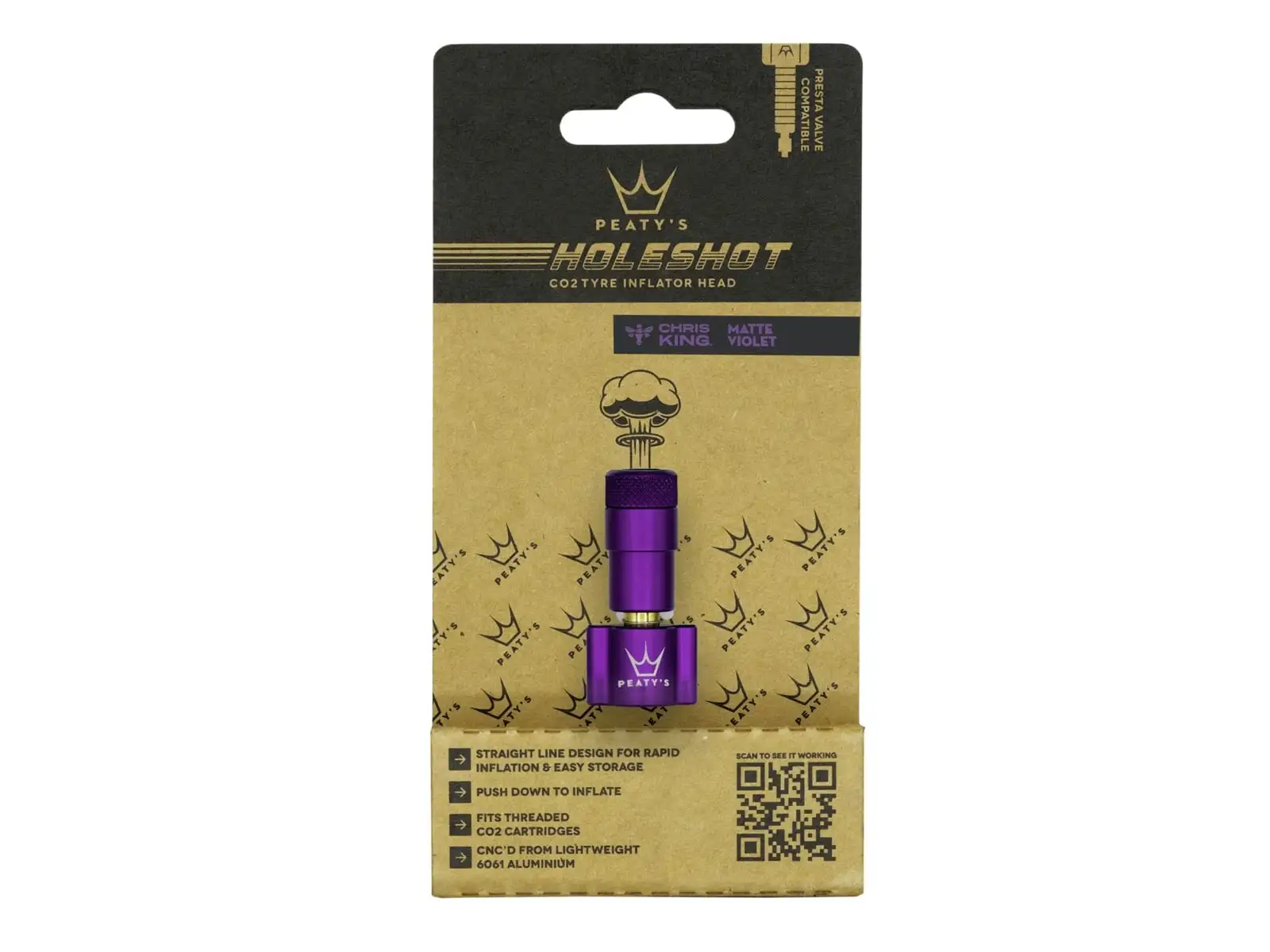 Peatys Holeshot CO2 hlavice pumpy Violet